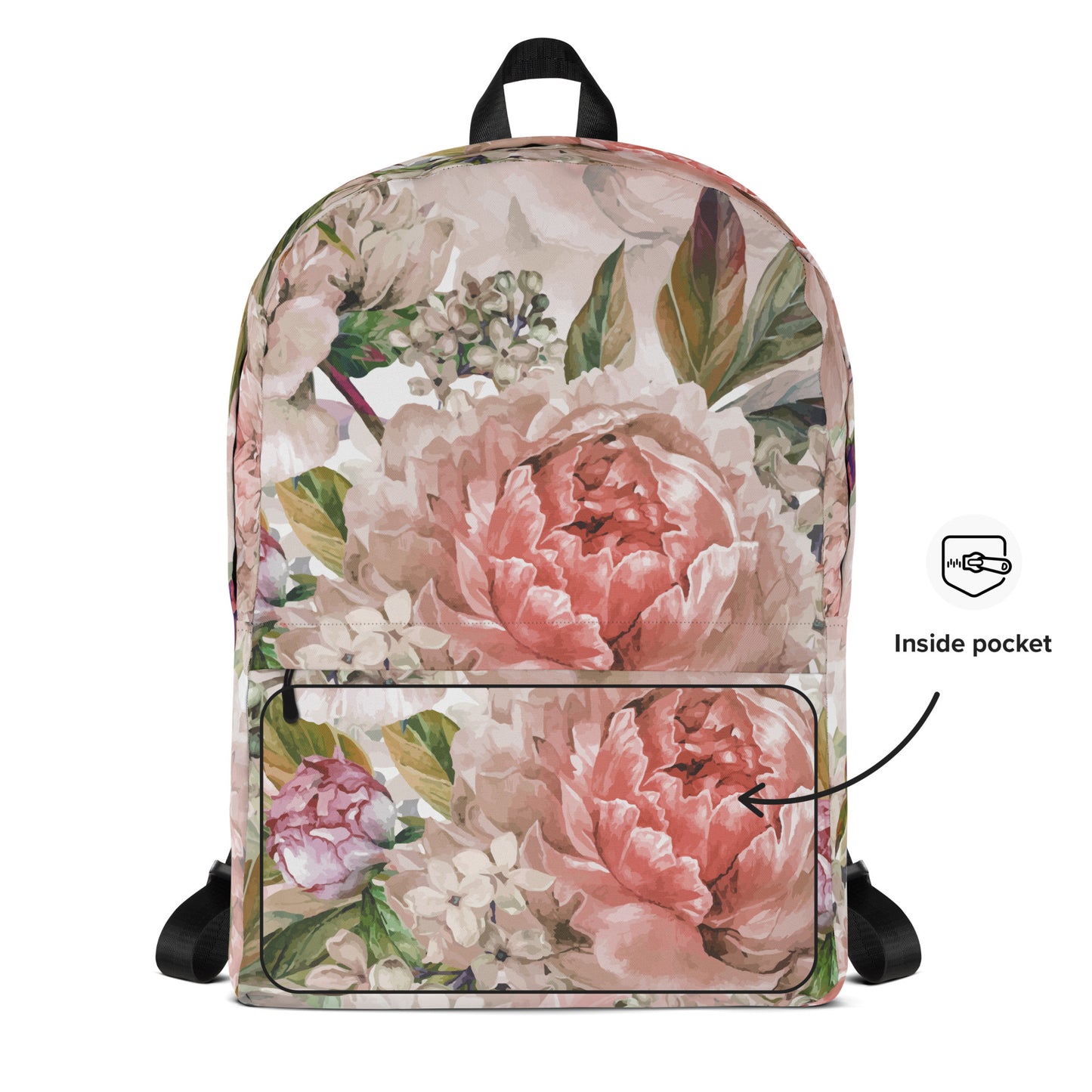 Oversized Floral All-Over Print Unisex Backpack Bag