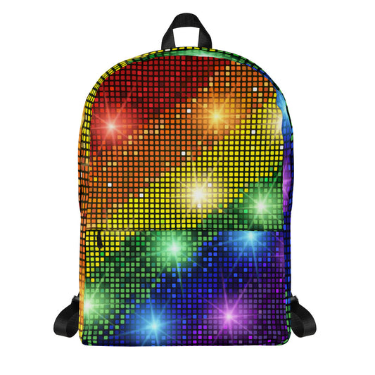 Rainbow Flag Backpack Bag All-Over Print Sparkling Unisex Backpack