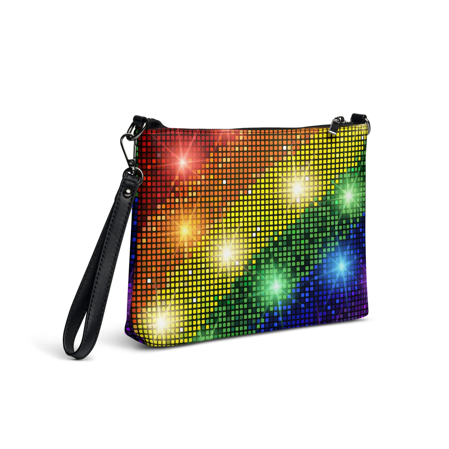 Gay Pride Rainbow Flag Crossbody Bag Shoulder Bag All-Over Print Sparkling Unisex Crossbody Bag