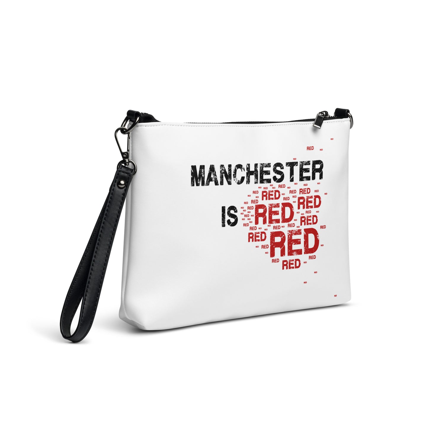 Manchester Is Red Crossbody Bag United Football Unisex Premium Faux Leather Crossbody Bag