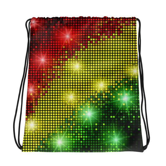 Unisex Multicoloured Sparkling Jewel Drawstring Bag