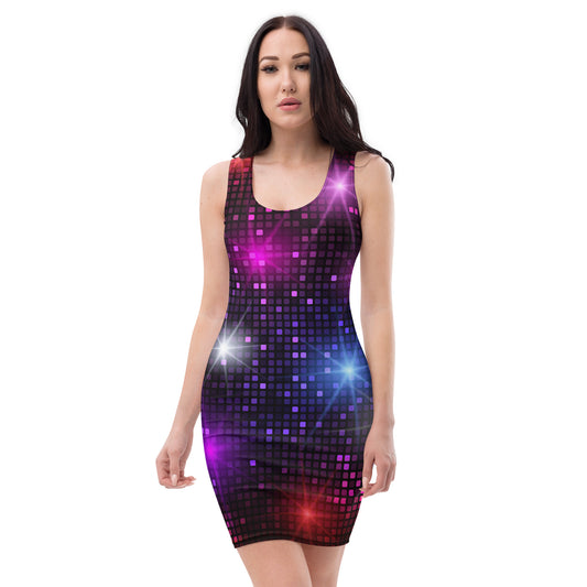 Sleeveless Multicoloured Sparkling Disco Lights Party Dress