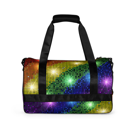 Rainbow Gym Bag Multicoloured Bag All-Over Print Sparkling Gym Bag