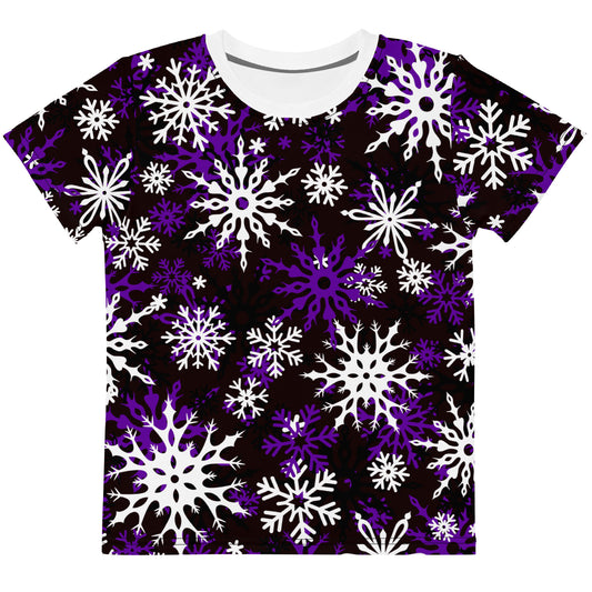 Toddlers Christmas TShirt Snowflake Festive Oversized All-Over Print Unisex Kids T-Shirt