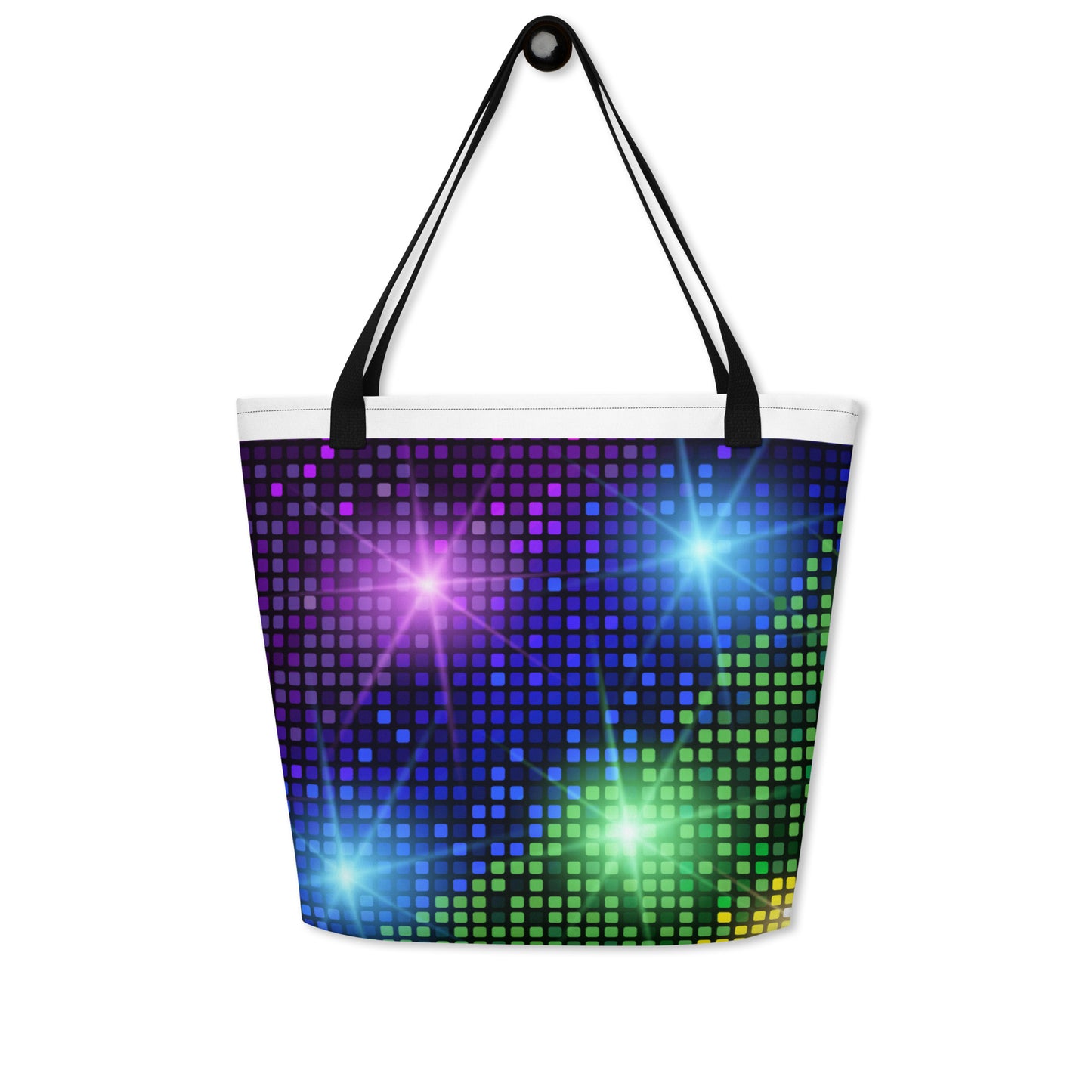 Gay Pride Rainbow Tote Bag Multicoloured Shopper Bag All-Over Print Sparkling Tote Bag