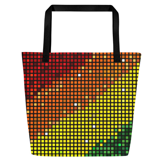 Rainbow Tote Bag Multicoloured Shopper Bag All-Over Print Tote Bag