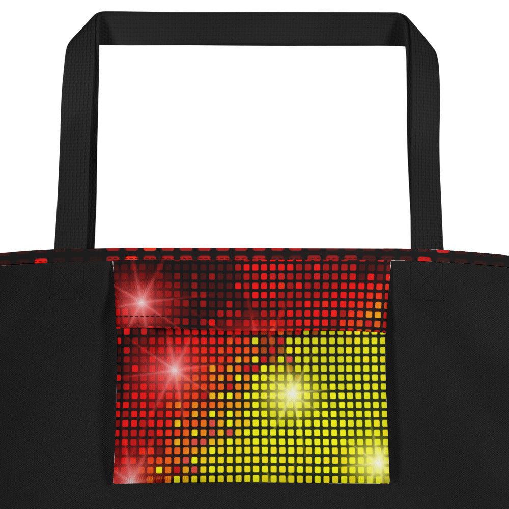 Women's Multicoloured Sparkling Jewel All-Over Print Large Tote Bag
