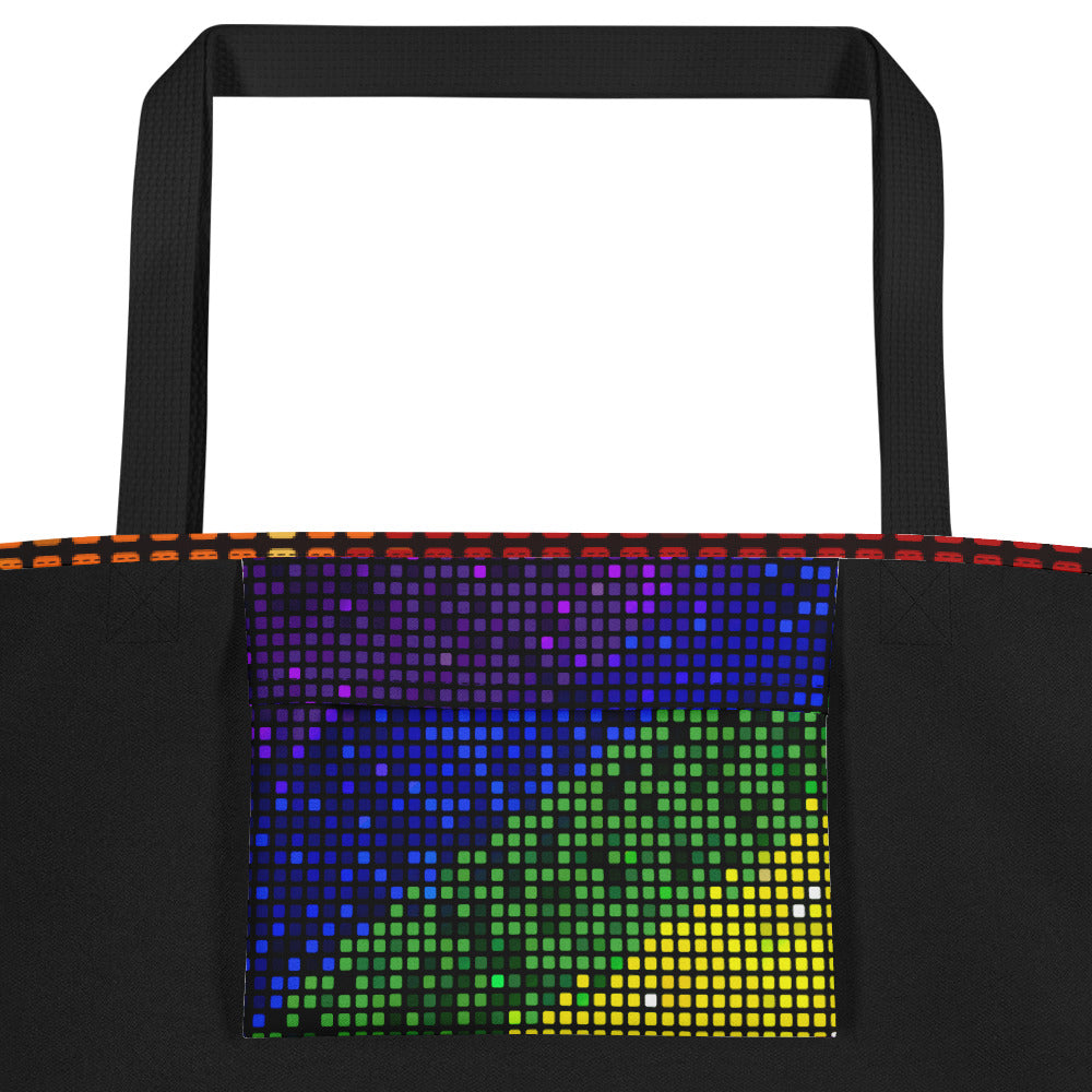 Gay Pride Rainbow Tote Bag Multicoloured Shopper Bag All-Over Print Tote Bag