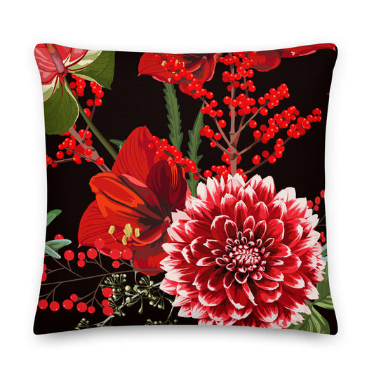 Floral Cushion Floral All-Over Print Premium Pillow Throw Cushion