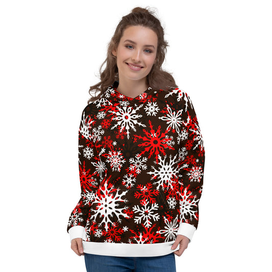 Christmas Themed Gift Hoodie Snowflake All-Over Print Unisex Hoodie