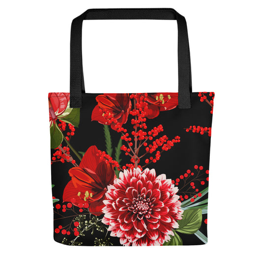 Floral Tote Bag Oversized Floral All-Over Print Medium Shopper Bag