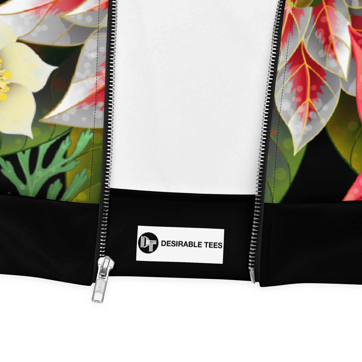 Christmas Party Jacket Oversized Poinsettia & Holly Festive All-Over Print Unisex Bomber Jacket