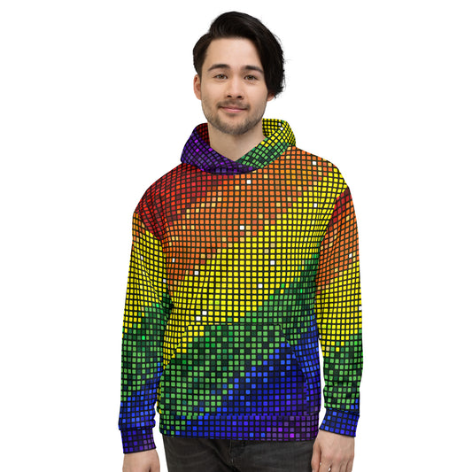 Rainbow Hoodie Multicoloured All-Over Print Unisex Hoodie