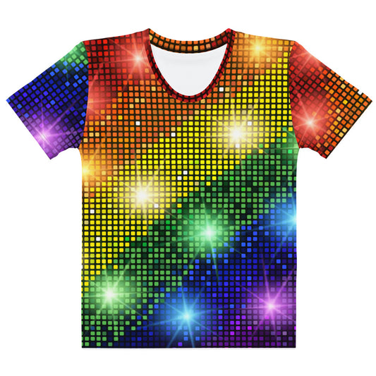 Rainbow Flag TShirt Pride Shirt All-Over Print Sparkling Womens T-Shirt