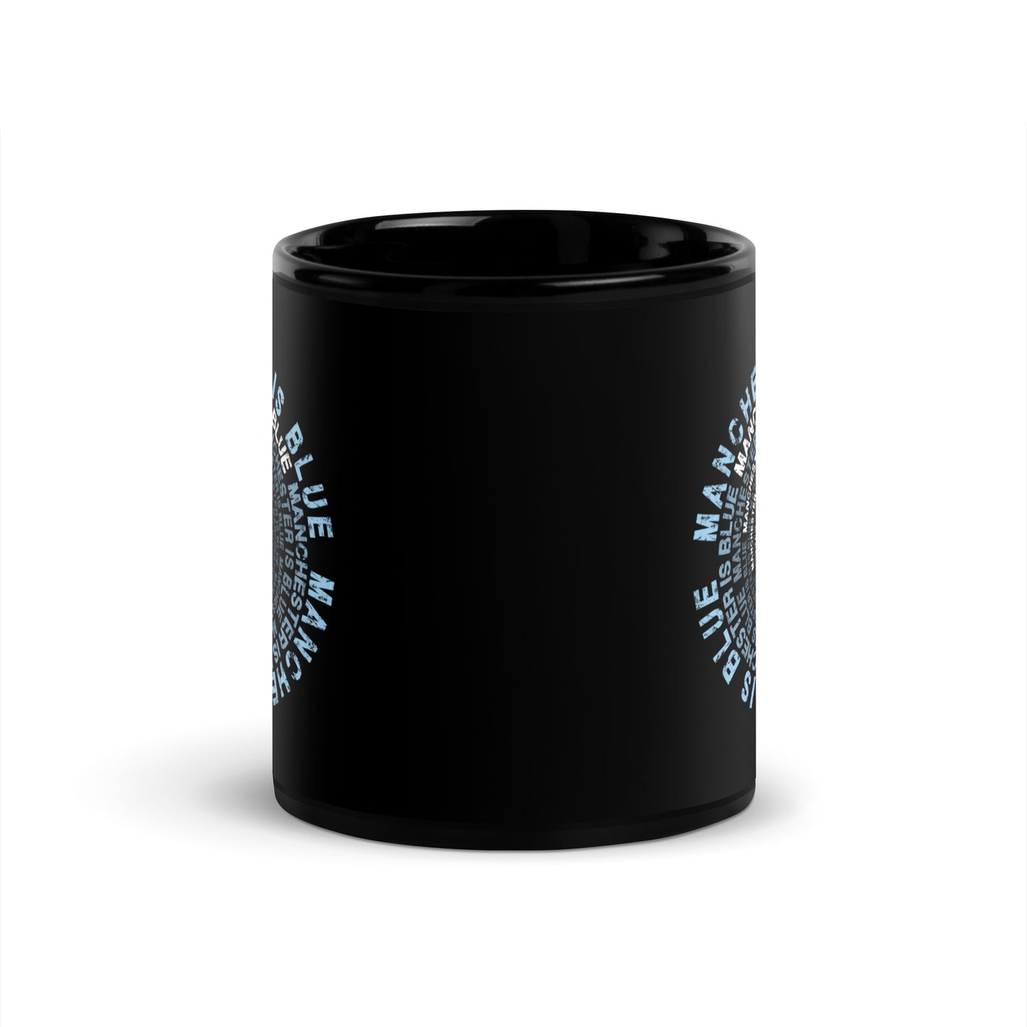 Manchester Is Blue Mug City Football Cup Funny City Slogan Black Mug