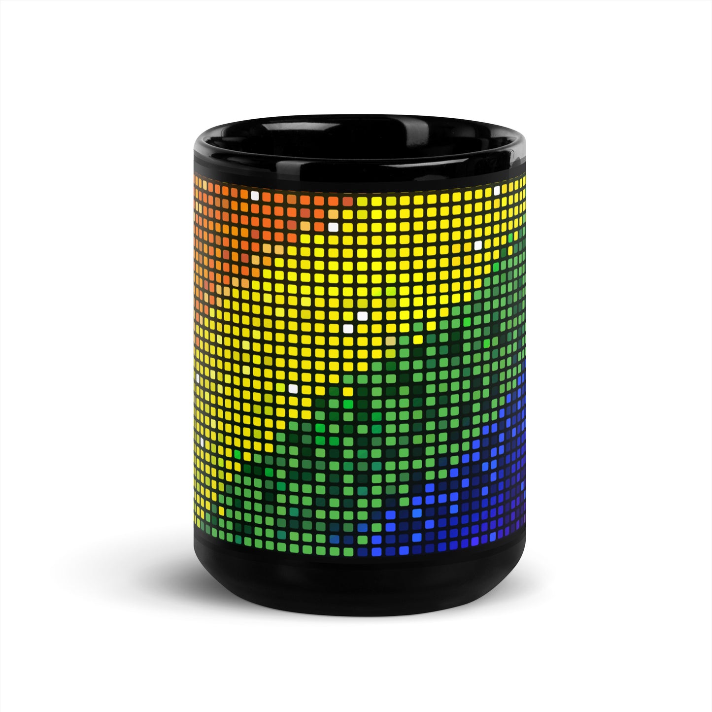 Gay Pride Rainbow Mug Mosaic Tiled Pattern All-Over Print Glossy Ceramic Mug