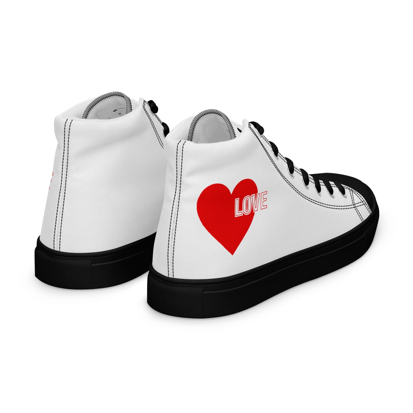 Love Is The Message High Top Trainers Just Love Men’s Hi Top Canvas Shoes