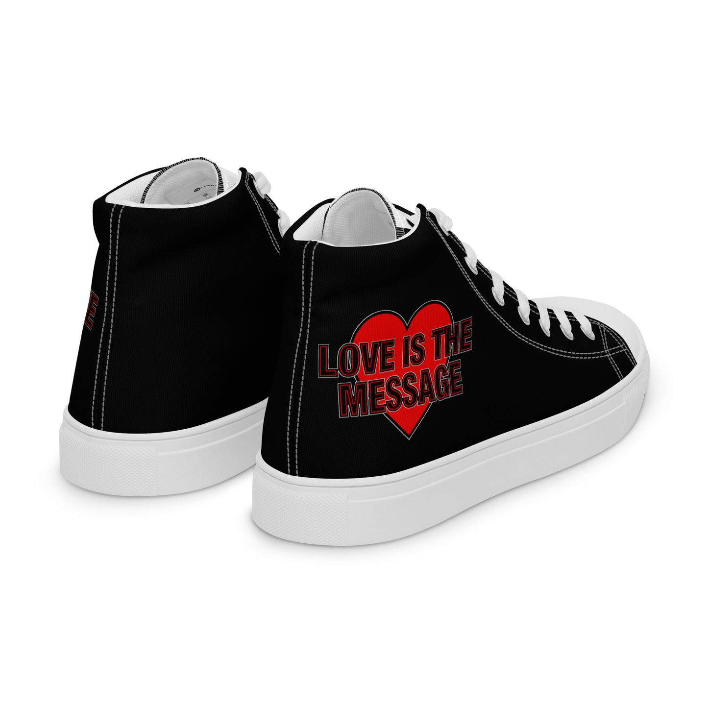 Love Is The Message High Top Trainers Men's Hi Top Canvas Sneakers