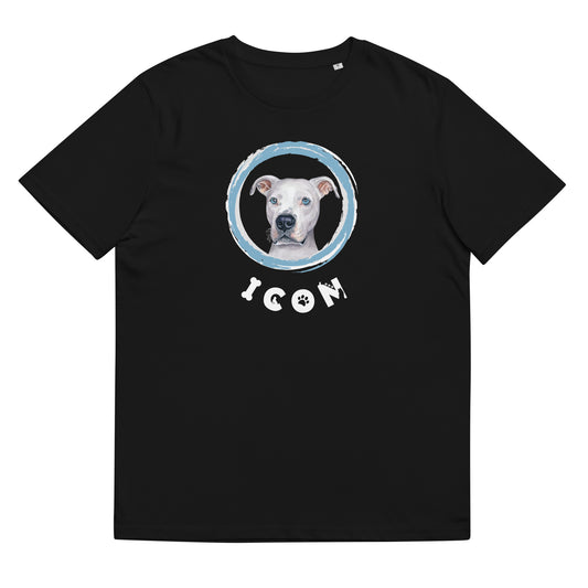 American Pitt Bull Terrier Dog TShirt Funny Dog Icon Shirt Unisex Organic Cotton T-Shirt