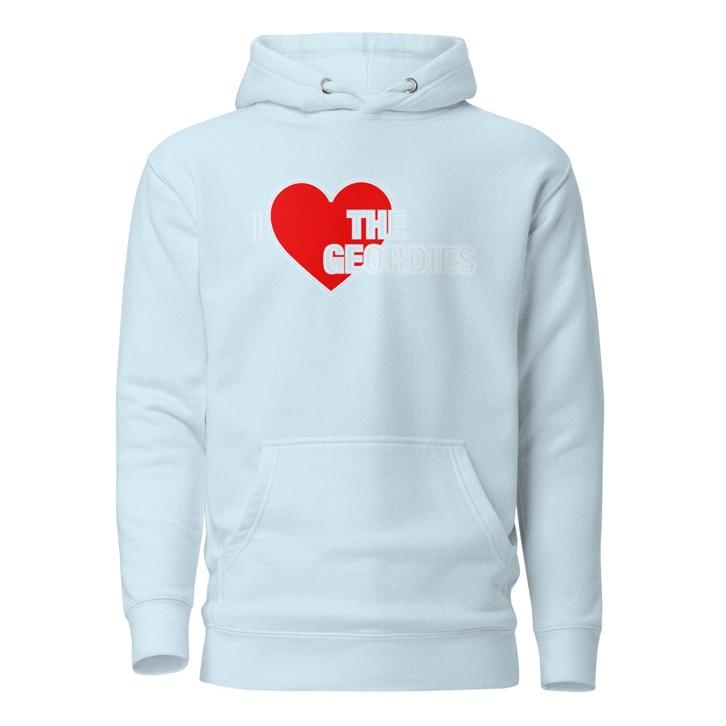 Newcastle United Hoodie I Love The Geordies Hoodie Premium Unisex Cotton Pullover Hoodie