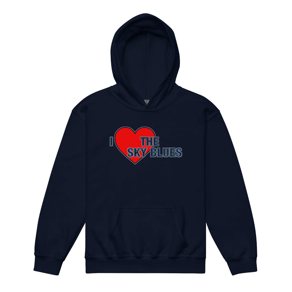 children's i love the sky blues hoodie. i love manchester city hoodie. manchester is blue