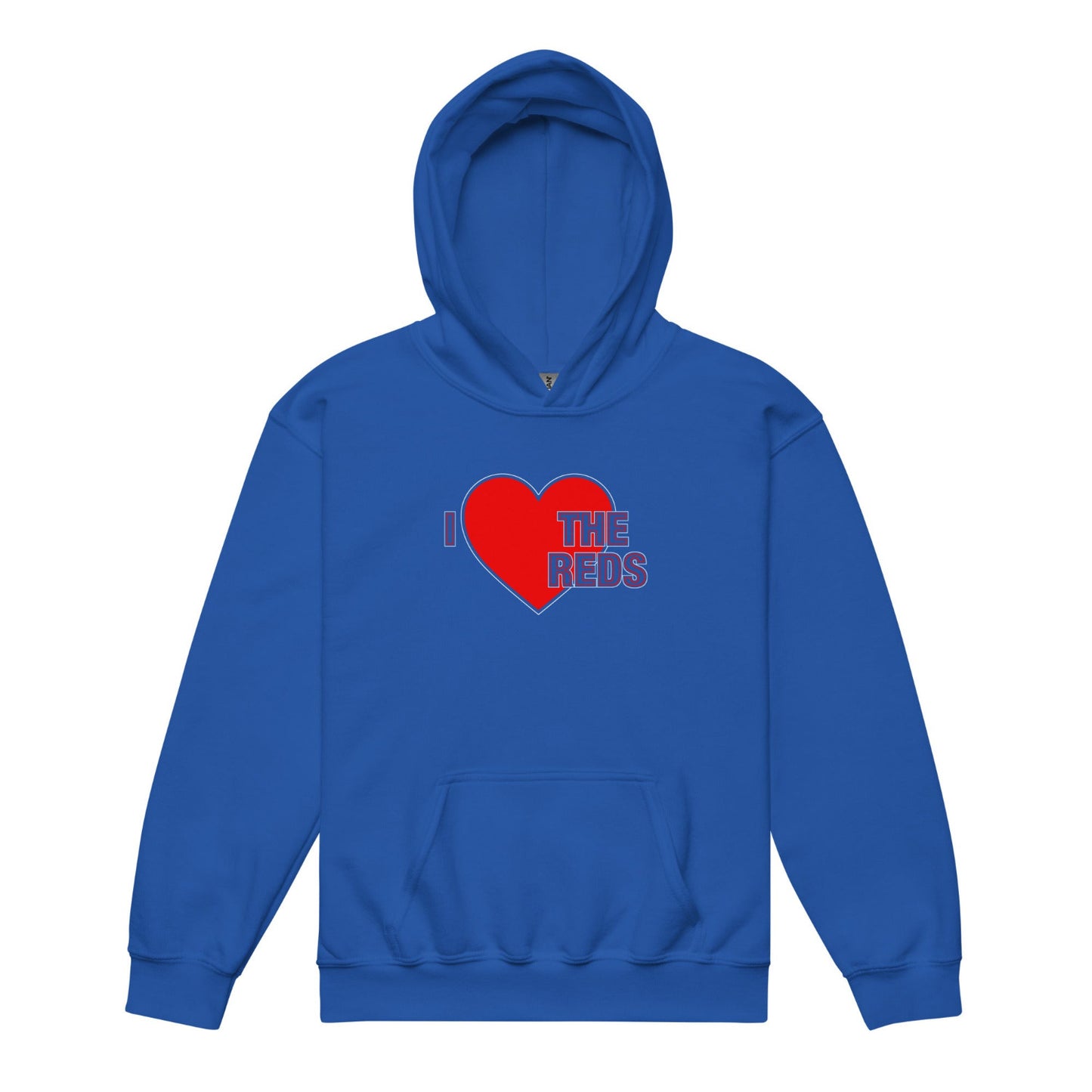 Liverpool Hoodie I Love The Reds Hoodie Children's Unisex Youth Heavy Cotton Blend Hoodie