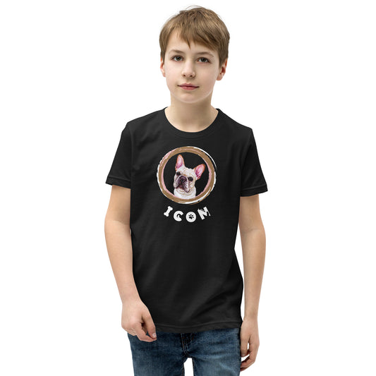 Frenchie Dog TShirt Kids Funny Dog Icon Shirt Unisex Youth T-Shirt