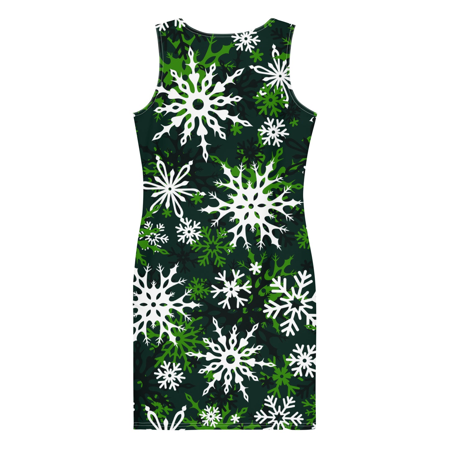 Christmas Party Dress Snowflake All-Over Oversized Print Bodycon Dress