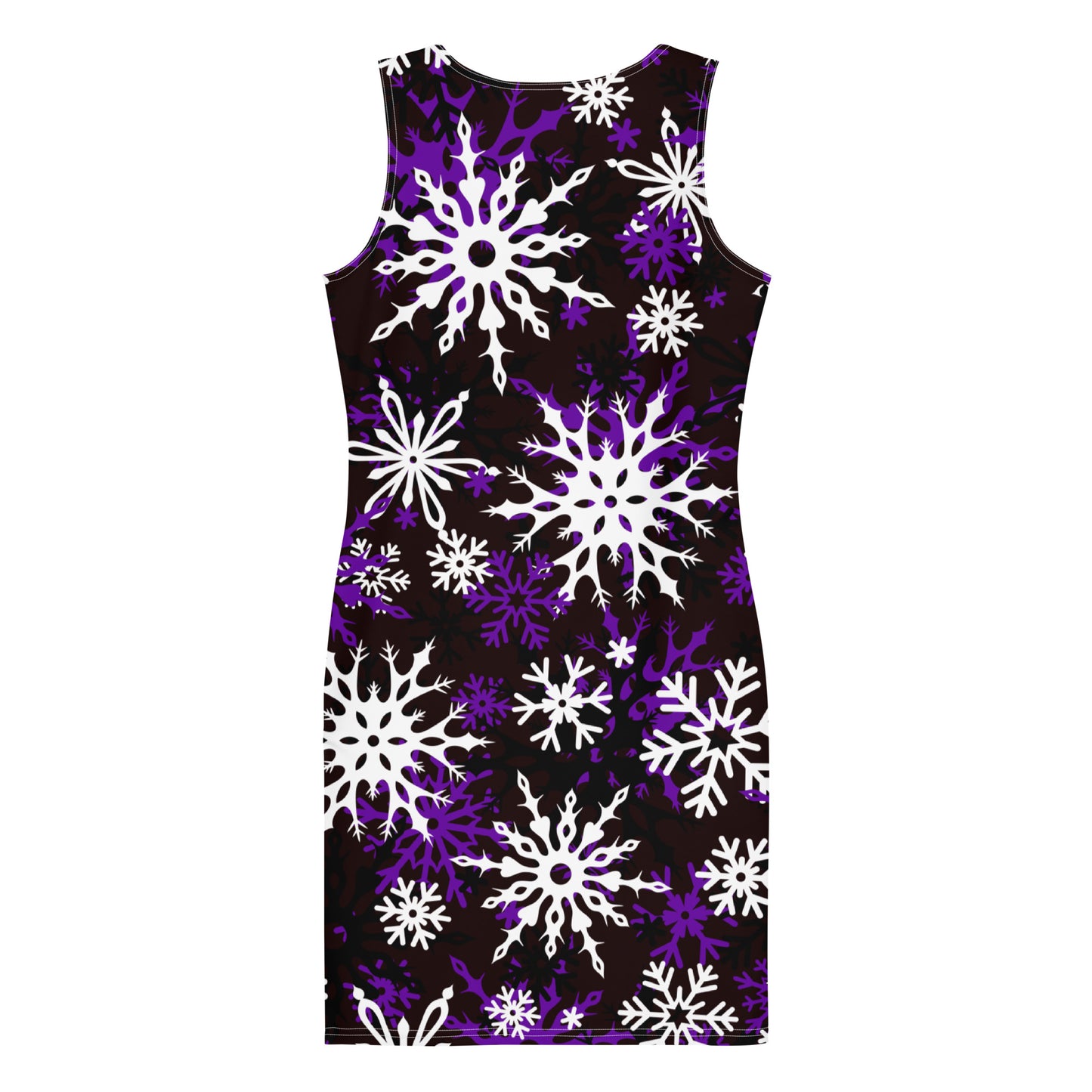 Christmas Party Dress Snowflake All-Over Oversized Print Bodycon Dress