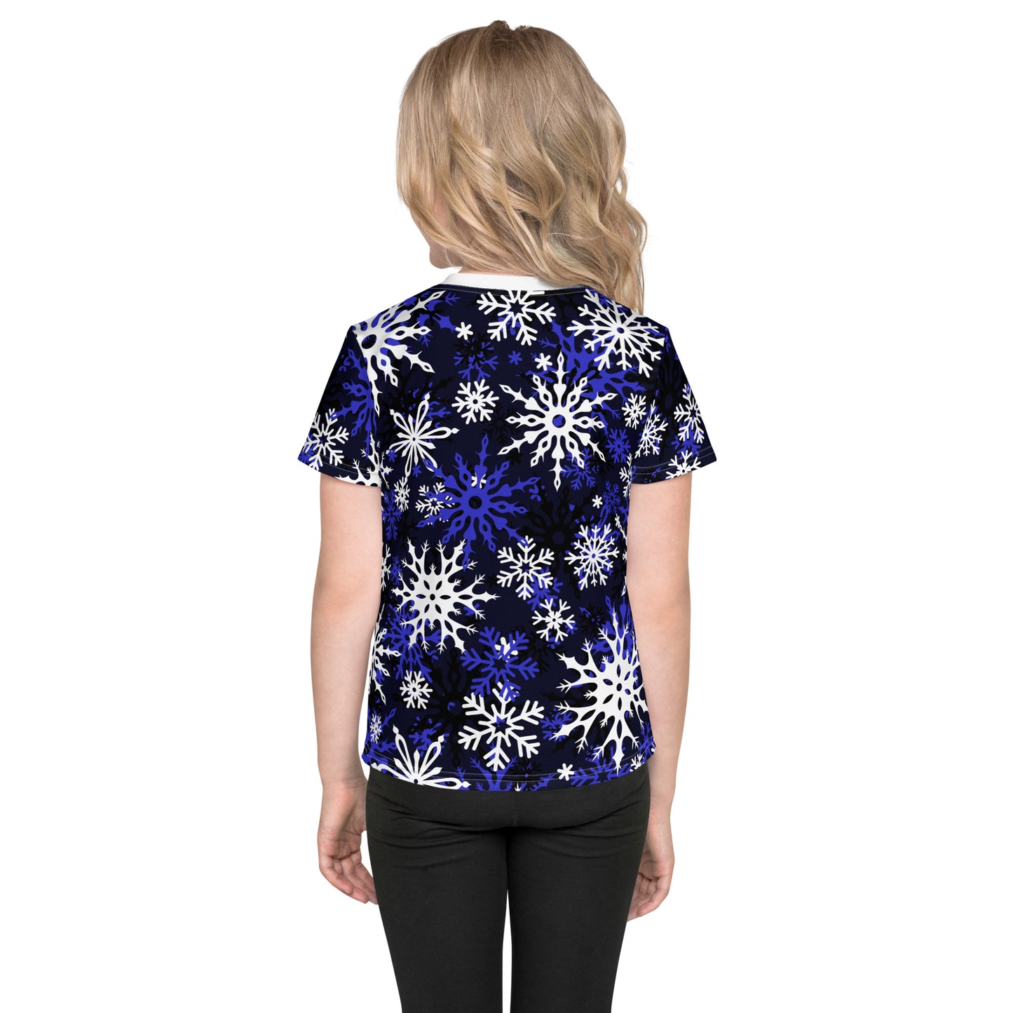 Toddlers Christmas TShirt Snowflake Festive Oversized All-Over Print Unisex Kids T-Shirt