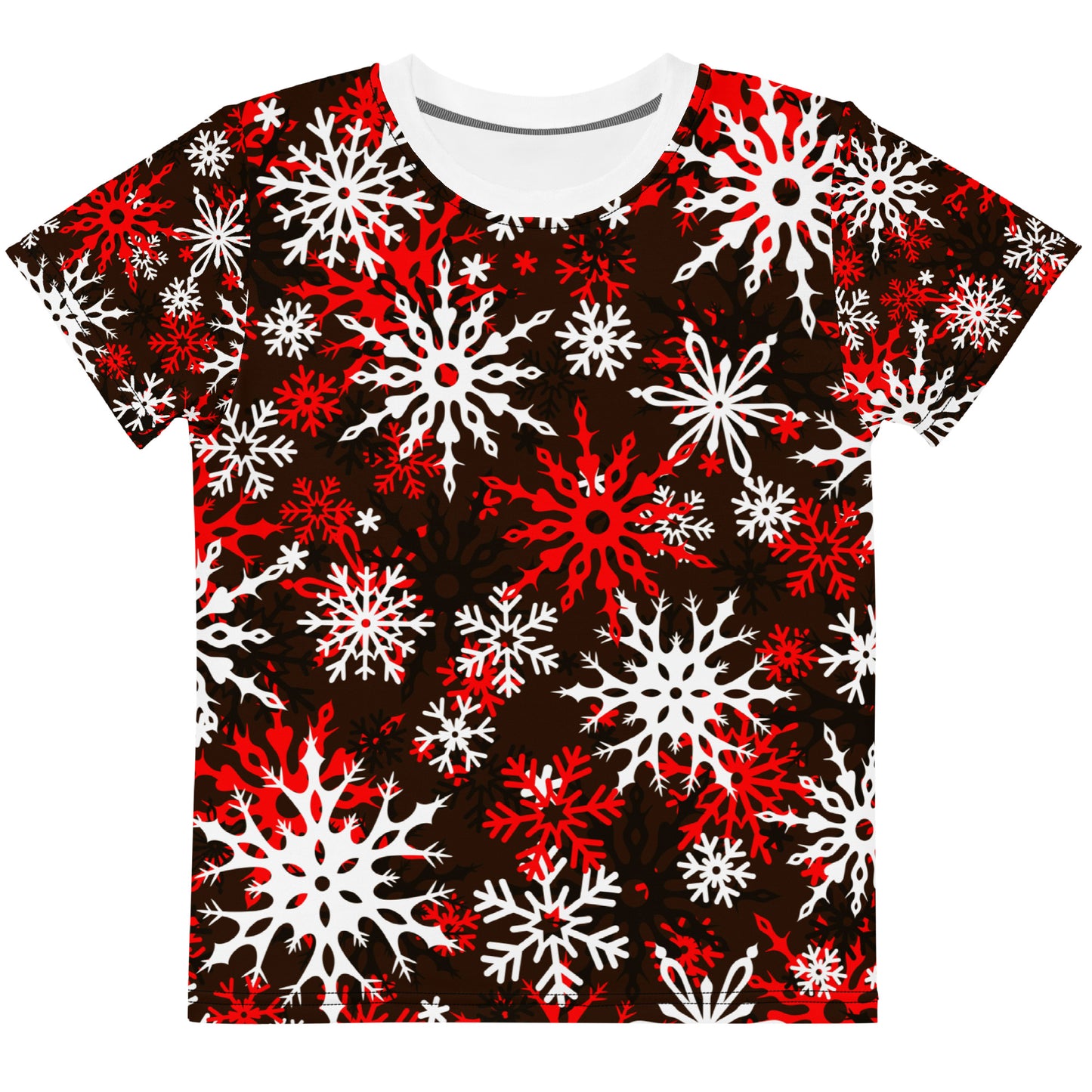 Toddlers Christmas TShirt Snowflake Festive Oversized All-Over Print Unisex Kids T-Shirt