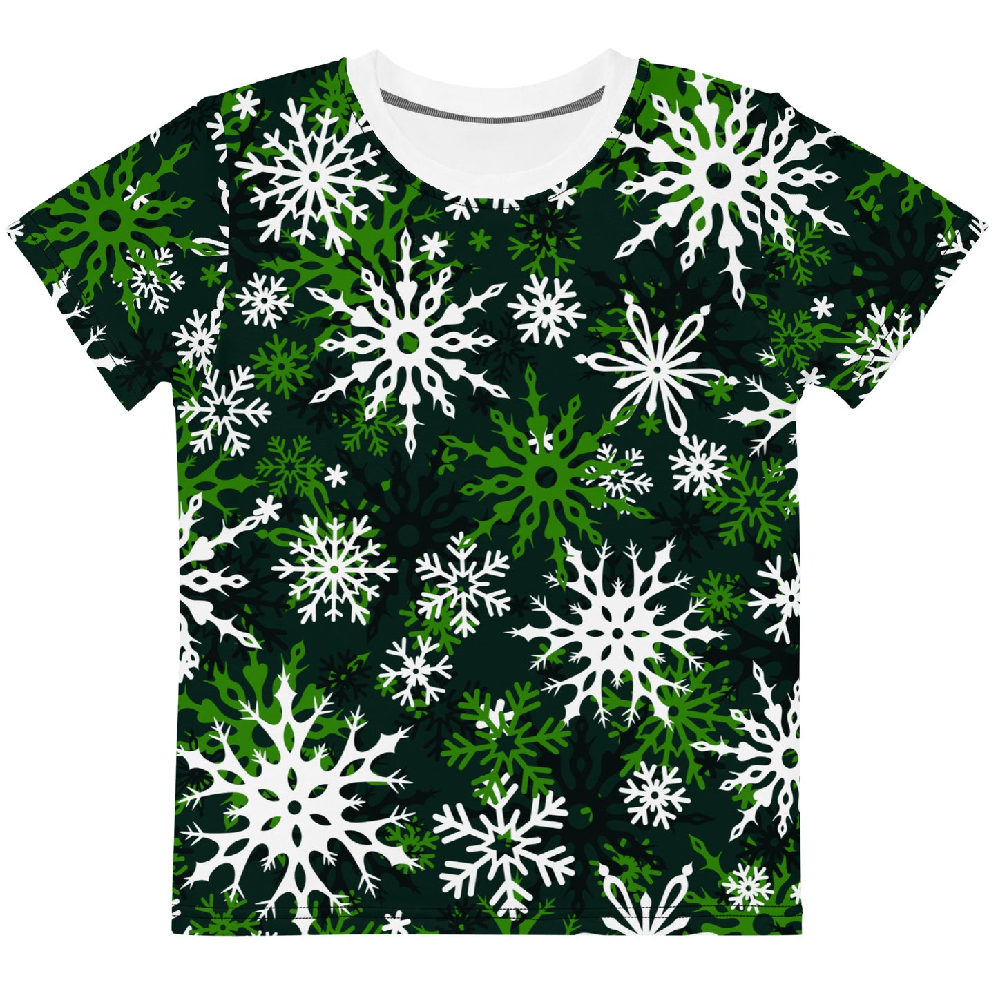Toddlers Christmas TShirt Snowflake Festive Oversized All-Over Print Unisex Kids T-Shirt