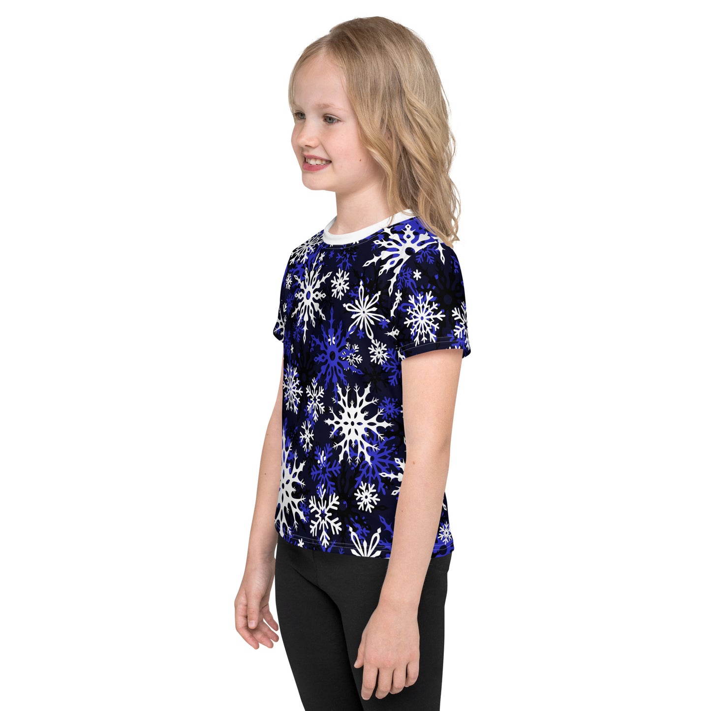 Toddlers Christmas TShirt Snowflake Festive Oversized All-Over Print Unisex Kids T-Shirt