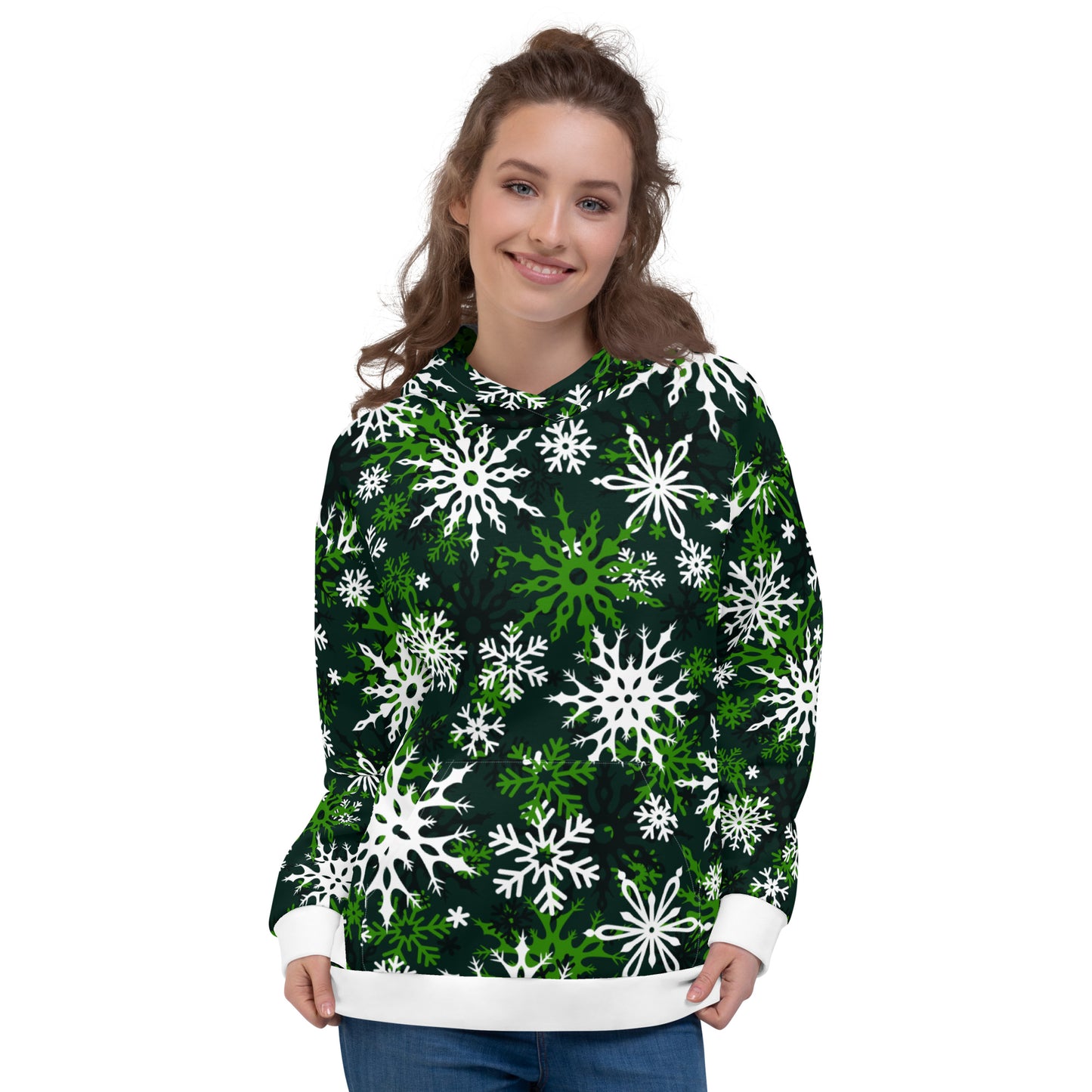 Christmas Themed Gift Hoodie Snowflake All-Over Print Unisex Hoodie