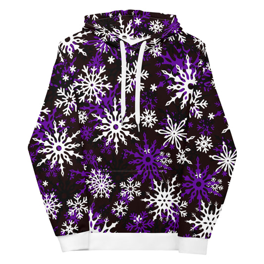 Christmas Themed Gift Hoodie Snowflake All-Over Print Unisex Hoodie