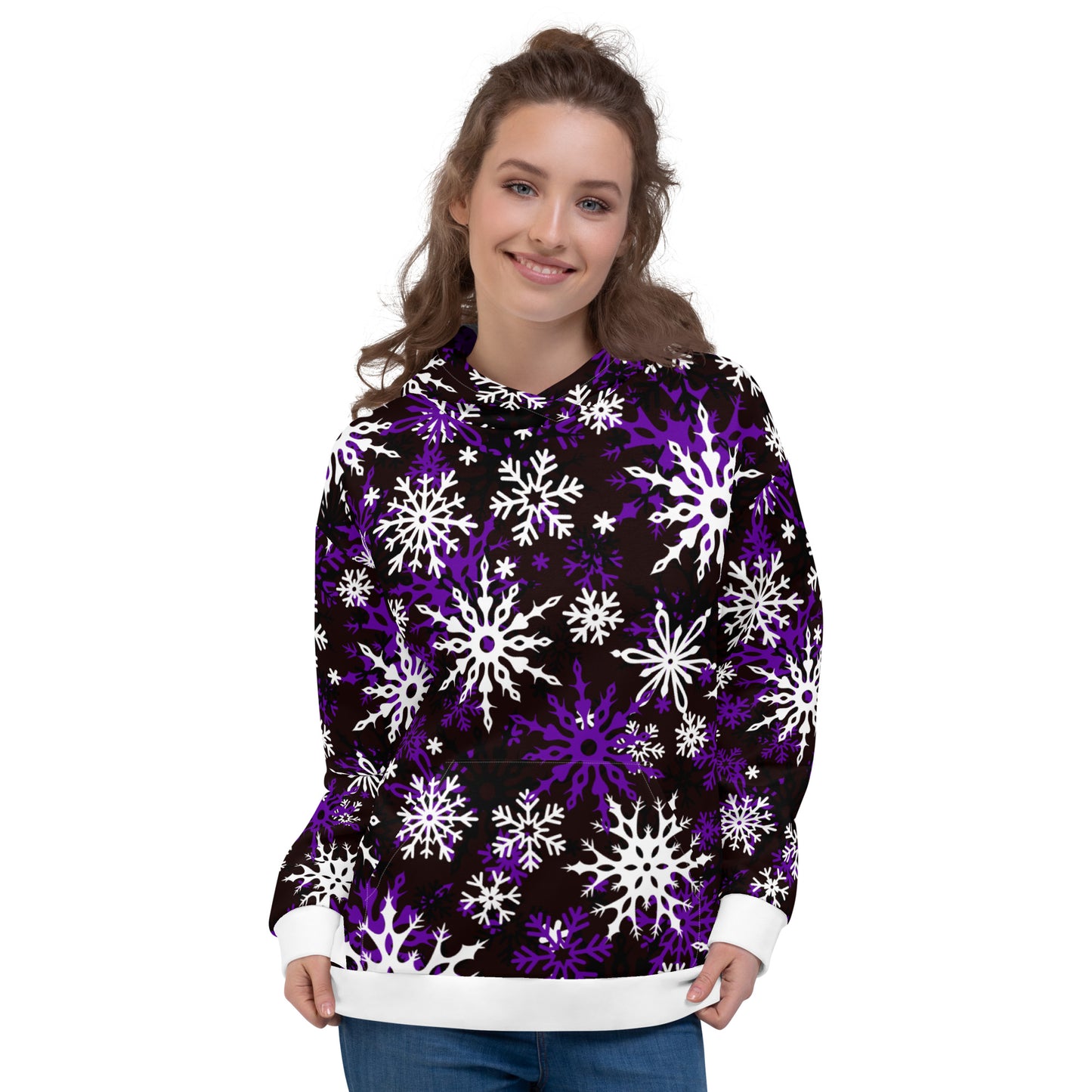 Christmas Themed Gift Hoodie Snowflake All-Over Print Unisex Hoodie