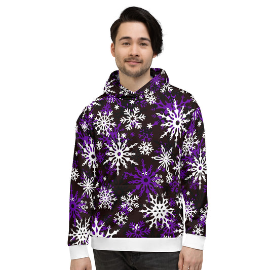 Christmas Themed Gift Hoodie Snowflake All-Over Print Unisex Hoodie