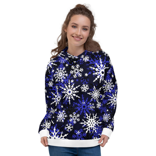 Christmas Themed Gift Hoodie Snowflake All-Over Print Unisex Hoodie