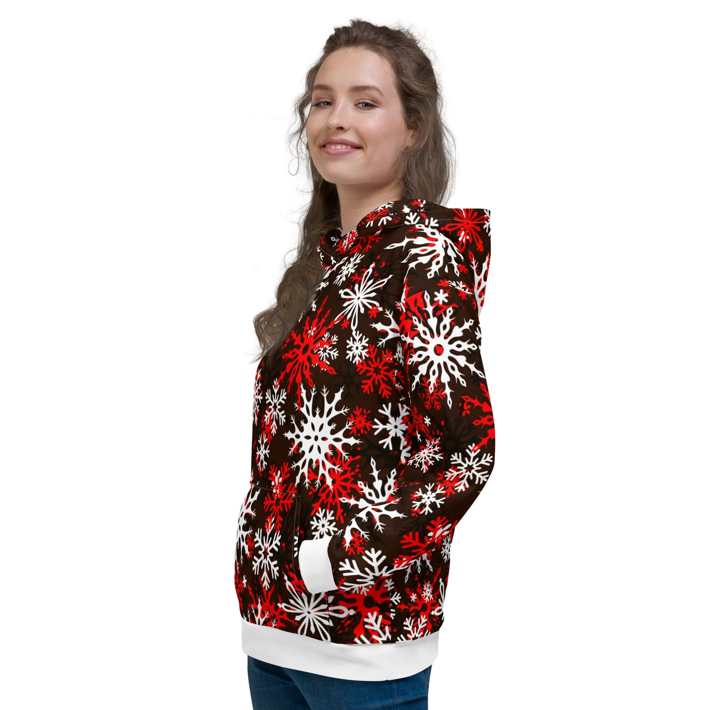 Christmas Themed Gift Hoodie Snowflake All-Over Print Unisex Hoodie