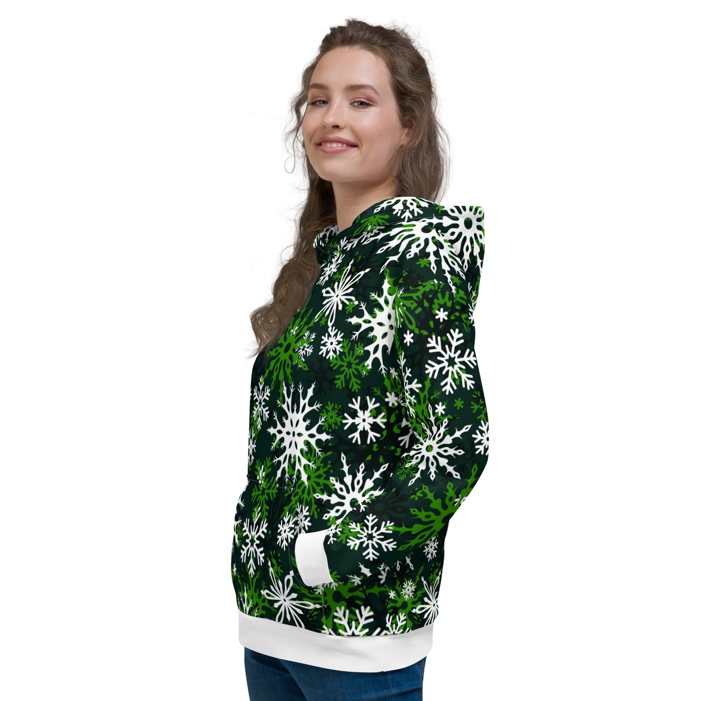 Christmas Themed Gift Hoodie Snowflake All-Over Print Unisex Hoodie