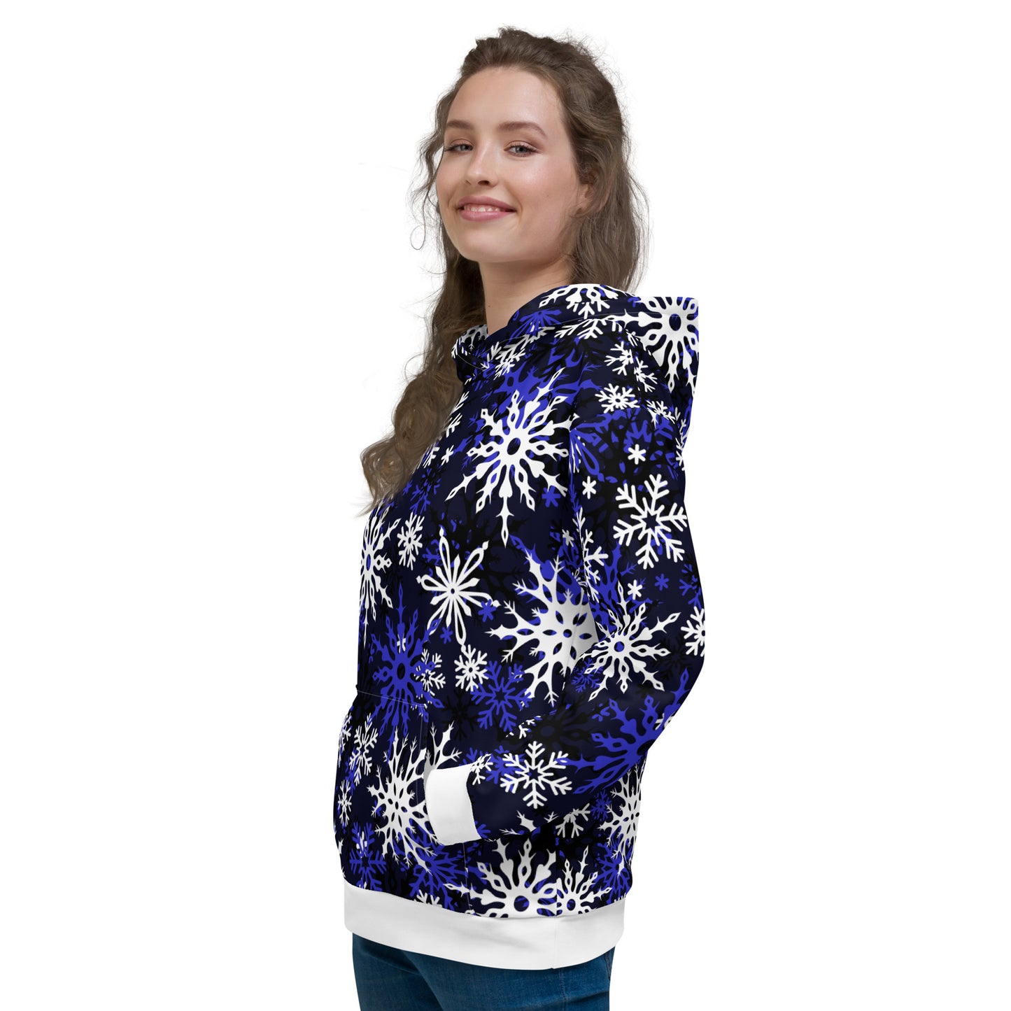 Christmas Themed Gift Hoodie Snowflake All-Over Print Unisex Hoodie