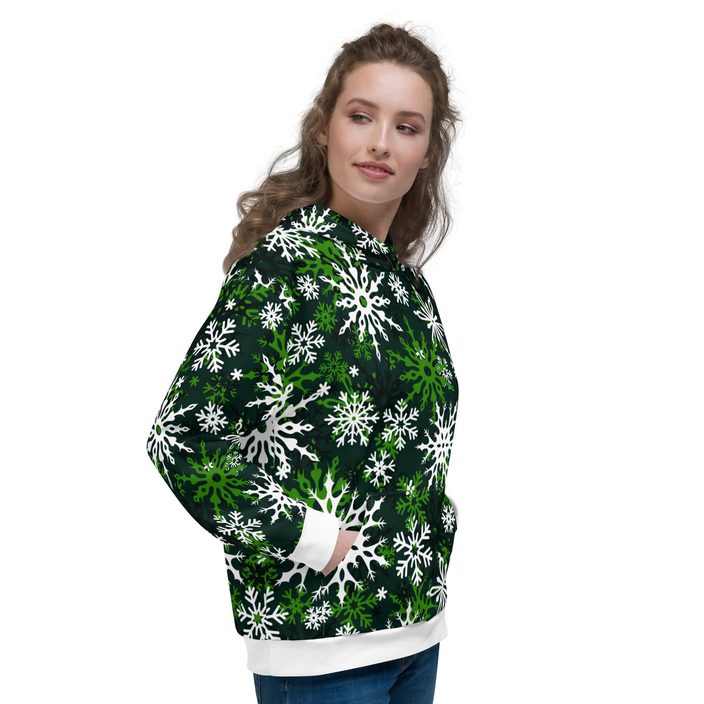 Christmas Themed Gift Hoodie Snowflake All-Over Print Unisex Hoodie