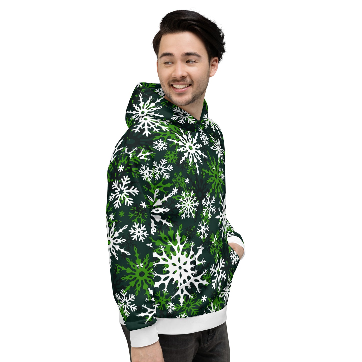 Christmas Themed Gift Hoodie Snowflake All-Over Print Unisex Hoodie