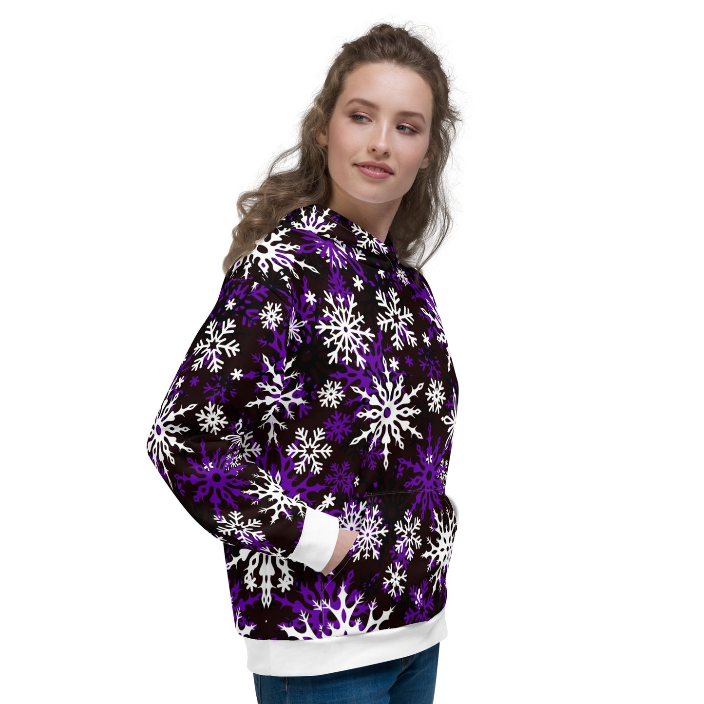 Christmas Themed Gift Hoodie Snowflake All-Over Print Unisex Hoodie