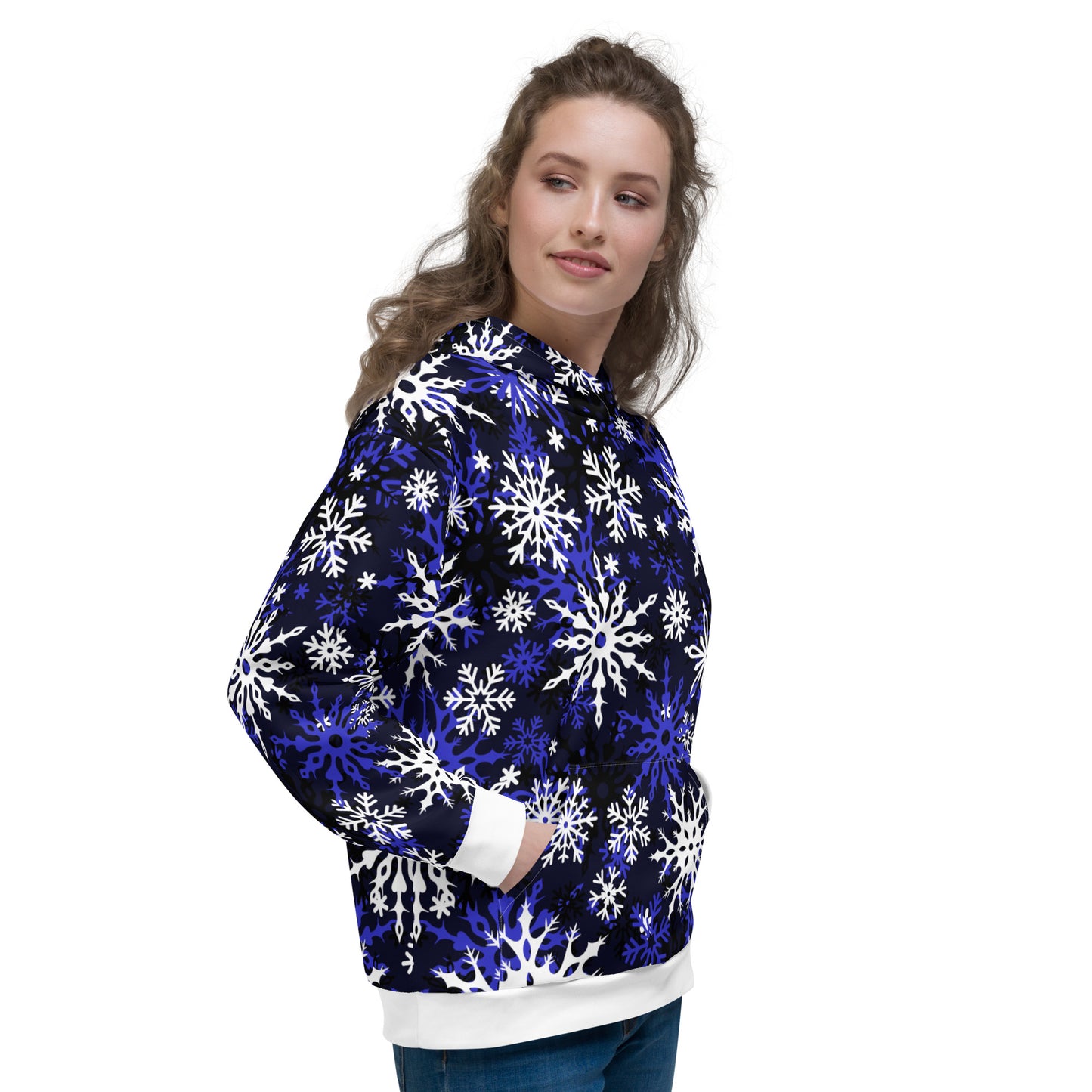 Christmas Themed Gift Hoodie Snowflake All-Over Print Unisex Hoodie