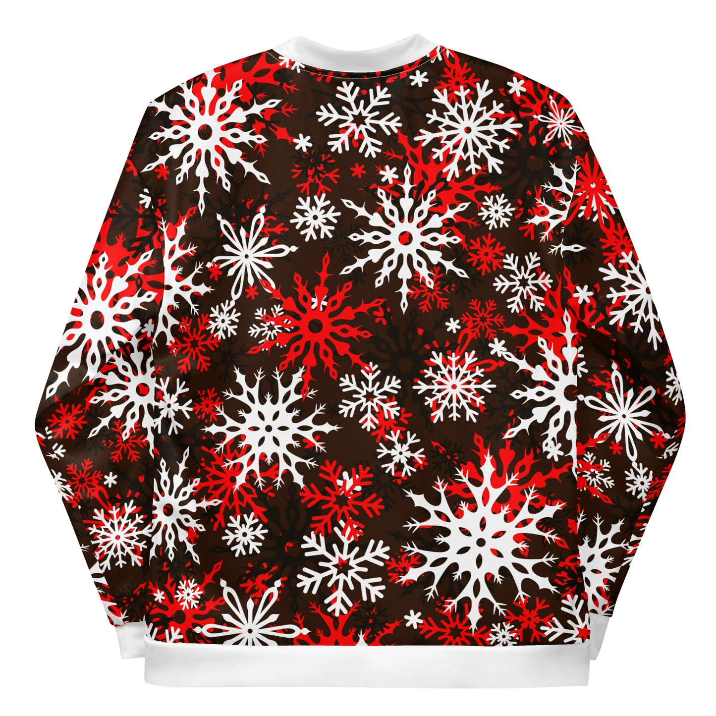 Christmas Party Jacket Oversized Snowflake Festive All-Over Print Unisex Bomber Jacket