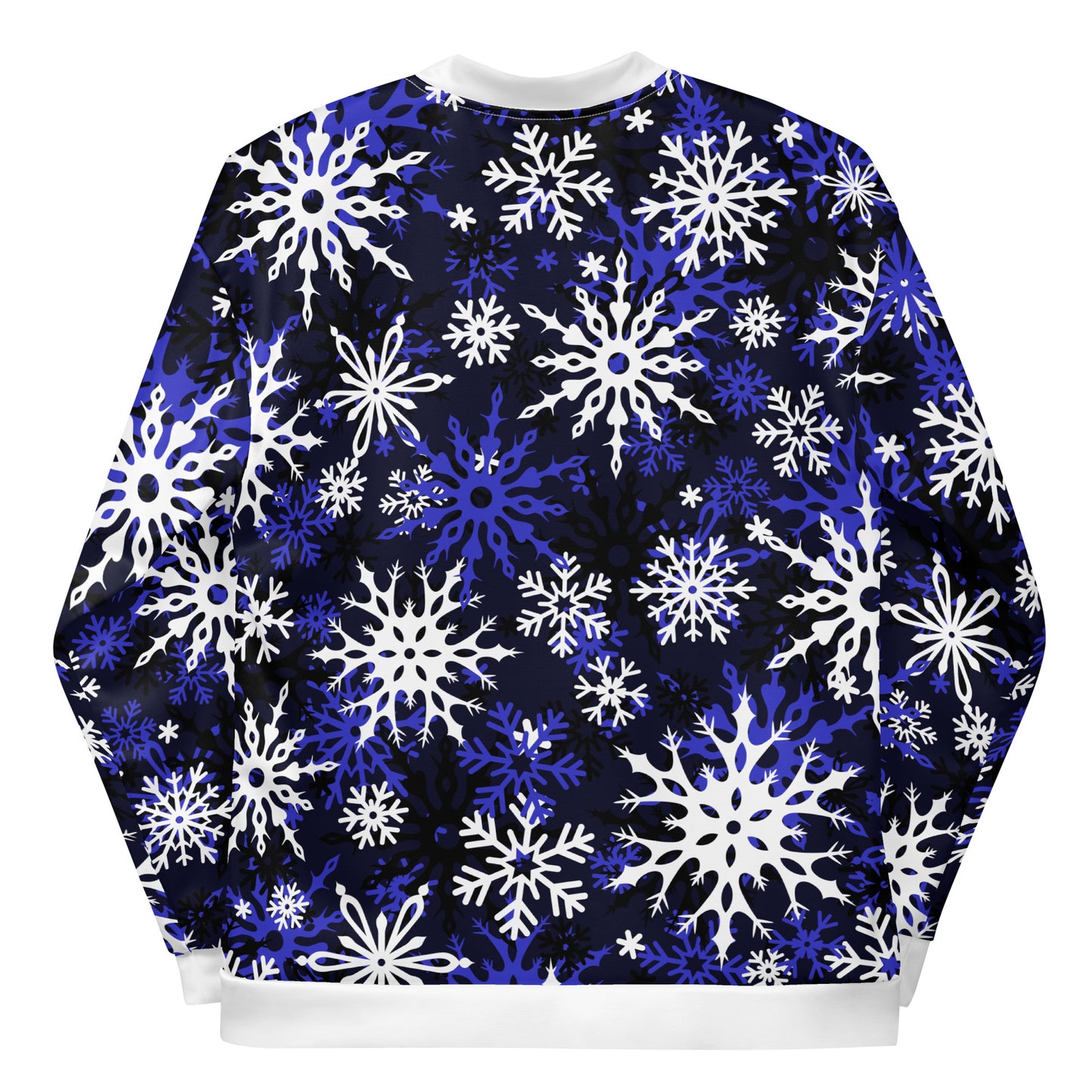Christmas Party Jacket Oversized Snowflake Festive All-Over Print Unisex Bomber Jacket