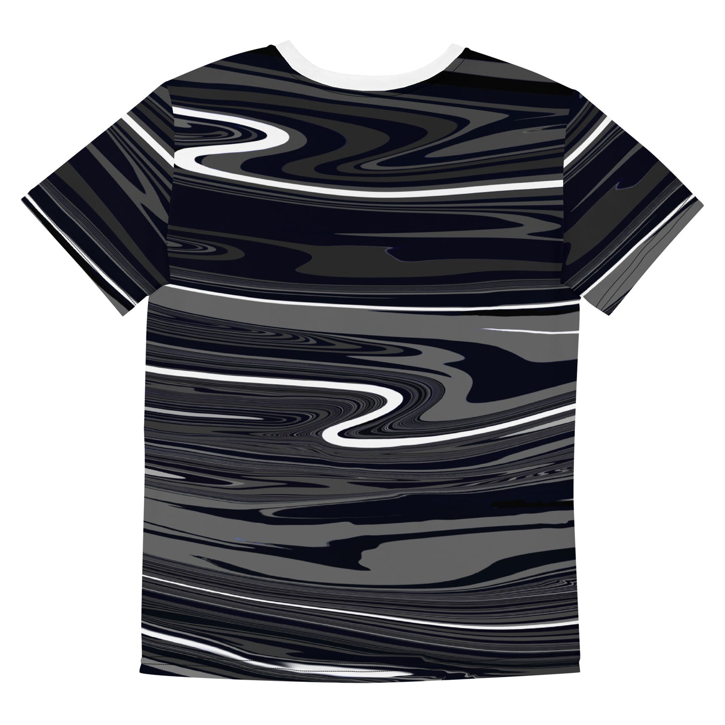 Grey Black Youth TShirt Monochromatic Abstract Striped All Over Print Youth Crew Neck T Shirt