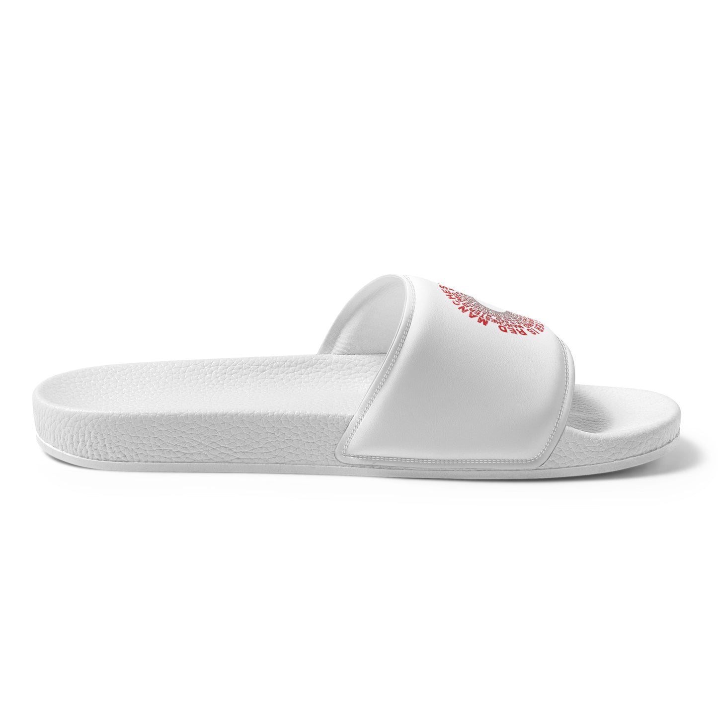 Manchester Is Red Sliders United Football Mens Sliders Funny Utd Slogan Sliders