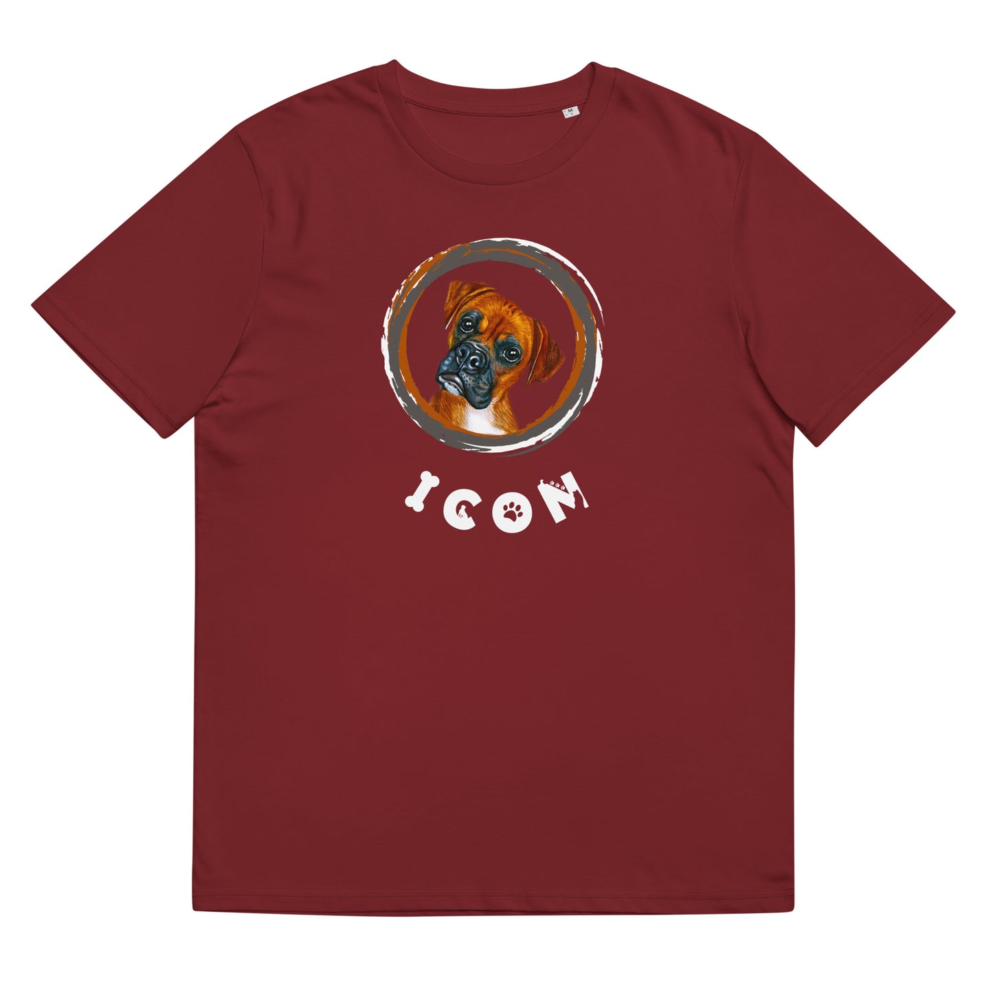Boxer Dog TShirt Funny Dog Icon Shirt Unisex Organic Cotton T-Shirt